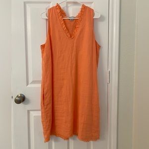 Tommy Bahama Two Palms Ruffle Linen Dress